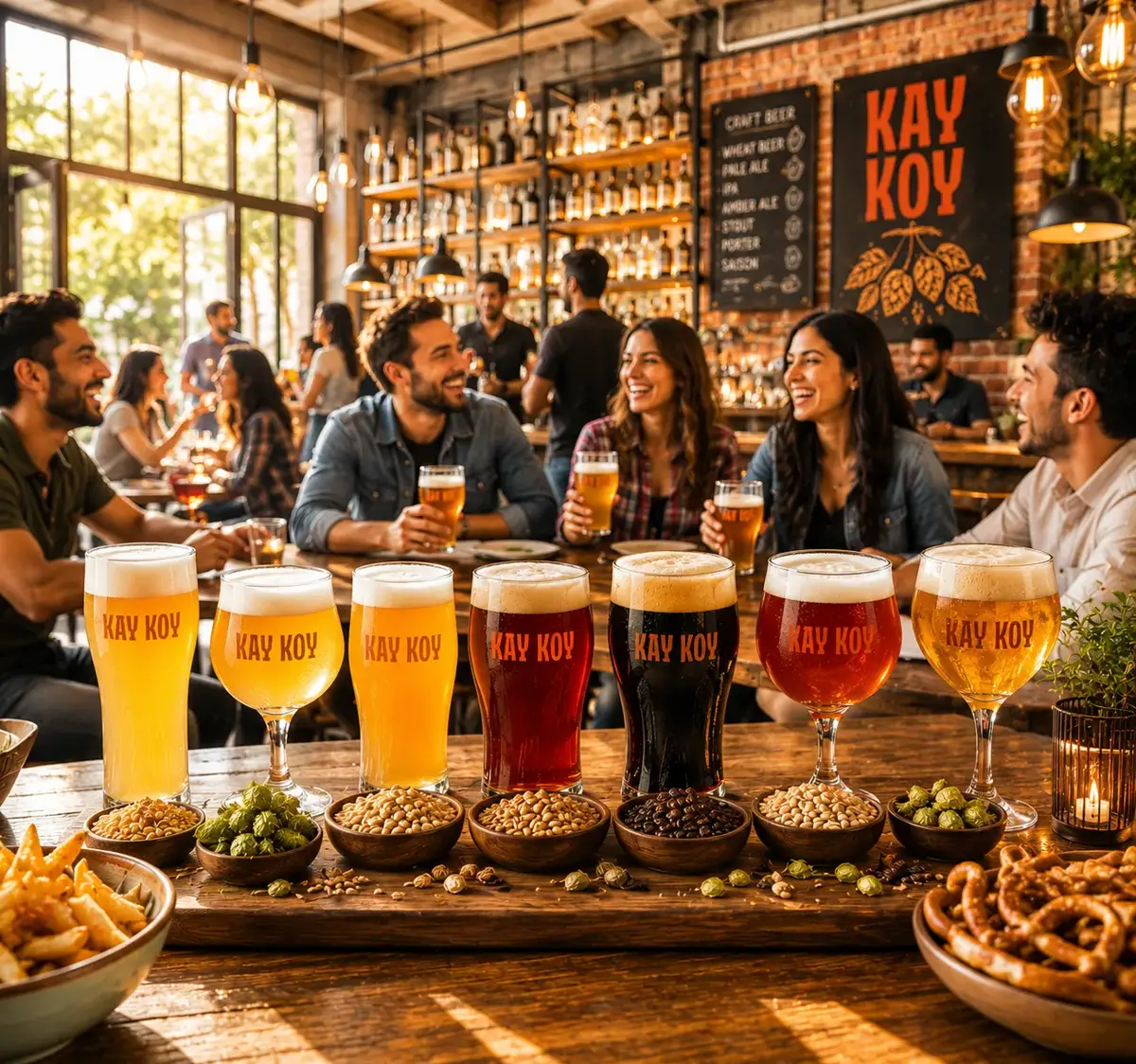 Craft pours at the Kay Koy bar